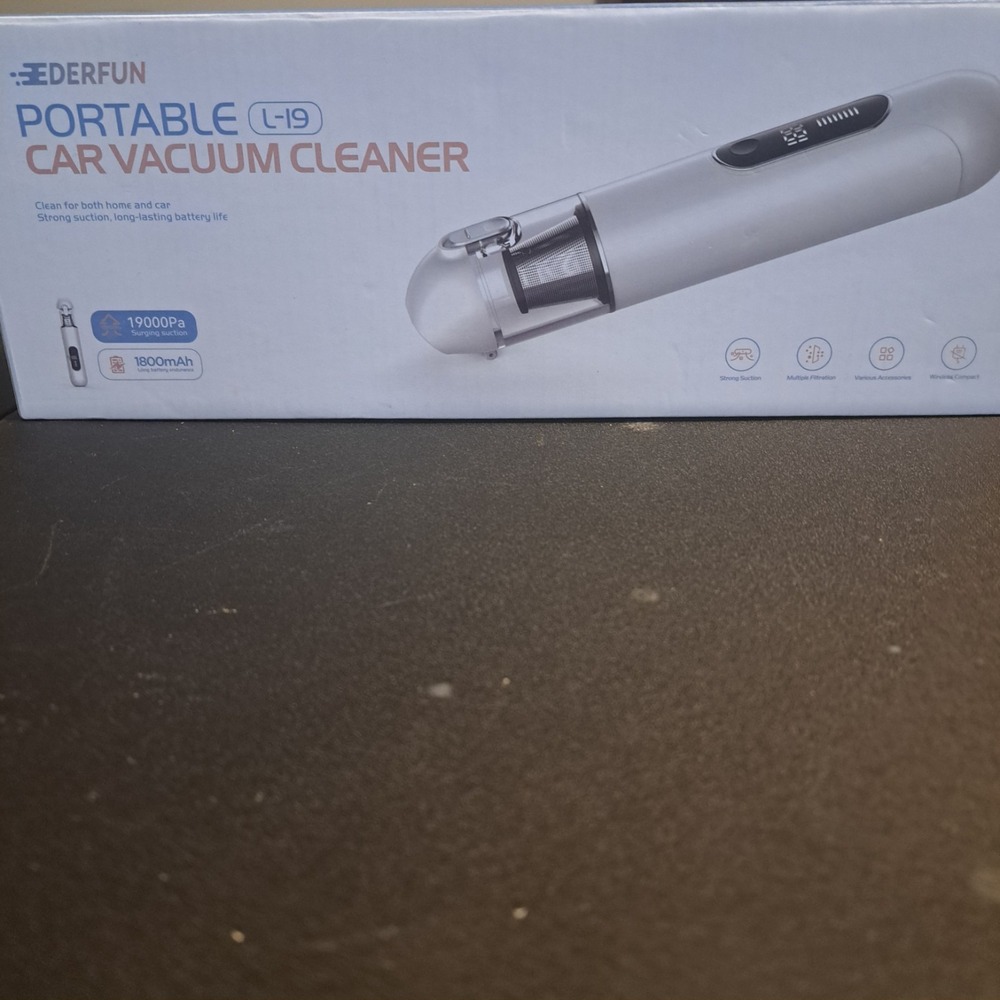 Derfun L-19 Portable Car Vacuun Cleaner w/ Accessories Wireless 19000Pa Gray